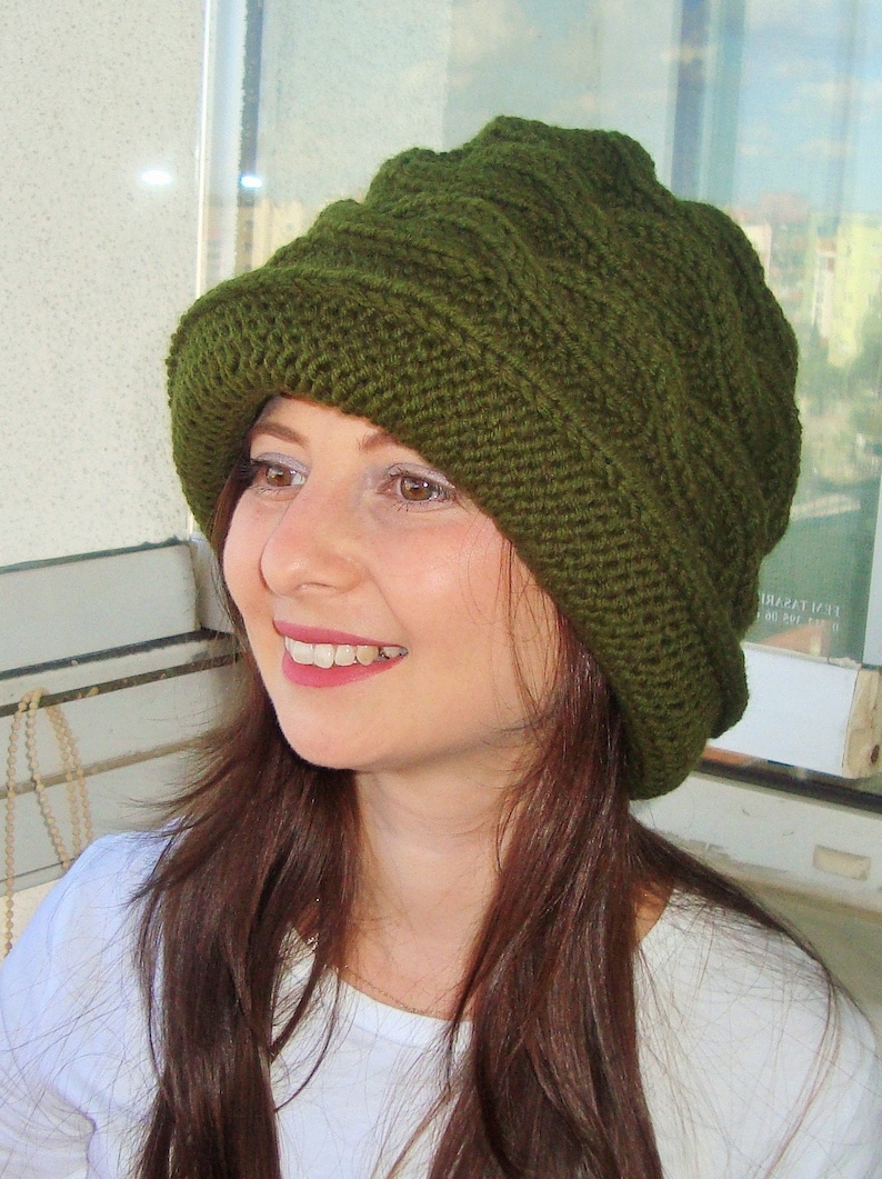 Women's Hats Winter With Brim Hand Knit Hats for Womens Etsy