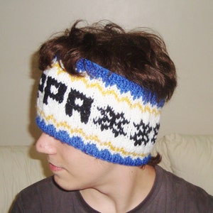 Winter hand knitted headband women men ear warmer head band custom hand knit personalized gifts for her him image 2