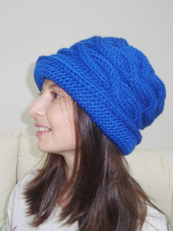Womens blue winter hat Clearance