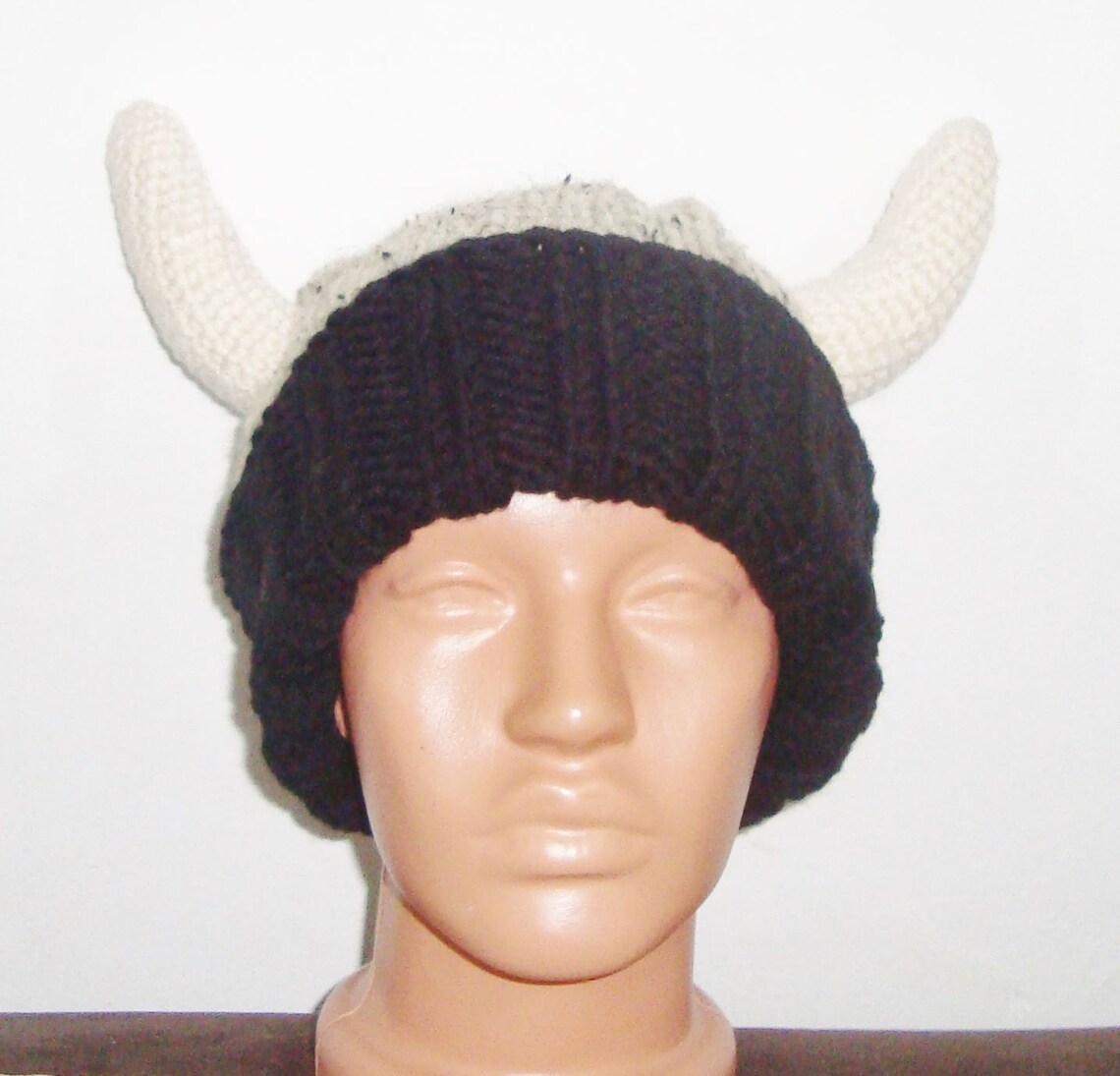 Hand Knit Viking Hat for Adults With Horns Men's Winter in Etsy