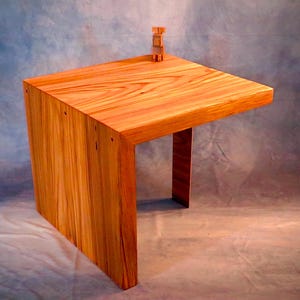 Elm Mid-Century Waterfall Coffee Table – Handmade Solid Wood Statement Piece
