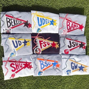 Custom Pendant Flag Patchwork University College Sweater