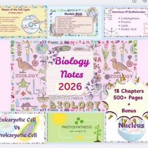 Complete Biology eBook for biomedical students | 500+ pages | BONUS lectures | 2026 edition