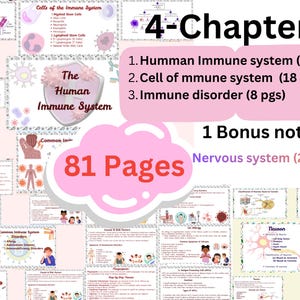 Detailed Immune System Study Guide | Anatomy & Physiology Notes | 81 Page PDF Download| Bonus Lecture