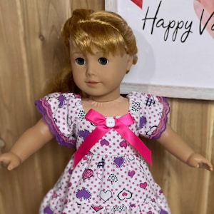18&quot; Doll Valentine Nightgown