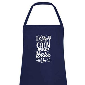 Keep Calm and Baker On Apron – Funny Baking Apron for Men & Women, Multicolor Kitchen Apron, Gift for Bakers, Cooking, Birthday, Holiday