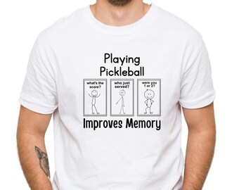 Pickleball Kleidung für Frauen, Pickleball Spieler Geschenk Shirt, lustiges T-Shirt für ihn, sportliches Grafik-T-Shirt