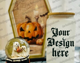 Frosted Glass Cup Mockup, Libby Cup Mockup, Spooky Frosted Cup Mockup, Halloween Frosted Cup Mockup, Cold Coffee Cup Mockup, Goth Mockup