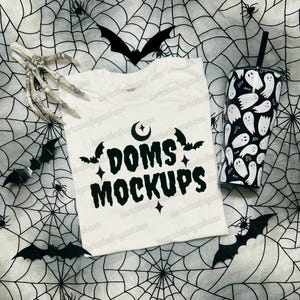Komfortfarben Mockup, Komfortfarben Weißes Hemd Mockup, Halloween-Shirt Mockups, weißes T-Shirt Mockup, SVG-Shirt Mockup, Gruseliges Mockup