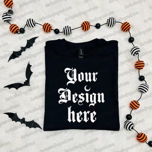 Gildan Shirt Mockup, Black Gildan Shirt Mockup, T Shirt Mockup, Gildan Mockups, Halloween Shirt Mockup, Spooky Halloween Mockup