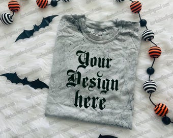 Mockup Comfort Colors Blast Smoke, mockup shirt Smoke, mockup Comfort Colors 1745 Smoke, mockup Halloween-shirt, mockup Spooky shirt
