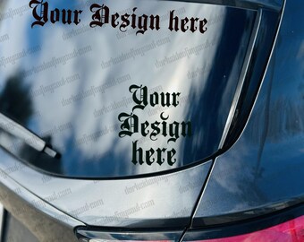 Car Window Decal Mockup, Window Car Mockup, Realistic Car Mockup, Decal Mockup, SVG Mockup, Back Window Vehicle Mockup, Rear View SVG Mockup