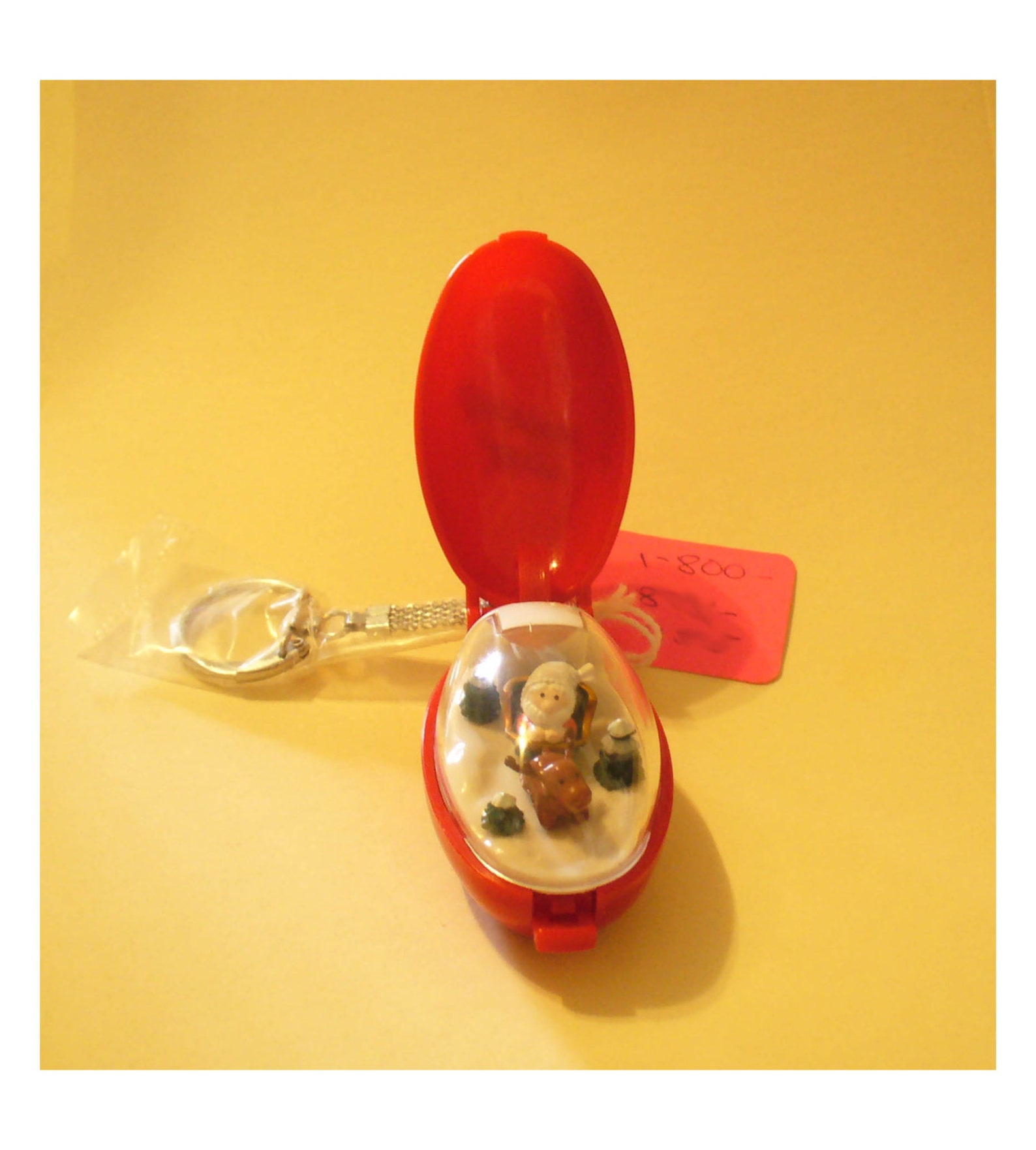 Christmas Keychain Vintage Takara Co Spring Motion Egg Etsy