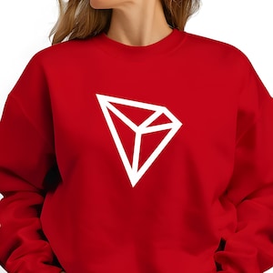 Tron Ares Inspired Geometric Triangle Identity Disc Sweatshirt,Neon Red Black Cyberpunk SciFi Graphic Hoodie for Futuristic Streetwear Style