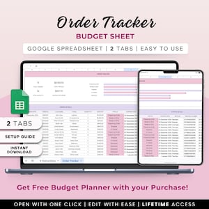 Small Business Order Tracker Google Sheet + Budget Planner (Instant Download)