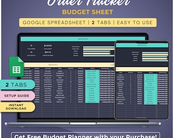 Small Business Order Tracker Google Sheet with Budget Planner (Instant Download)