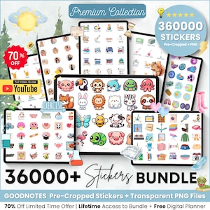 36000+ Digital Stickers for Goodnotes: PNG Files, Sticky Notes (Digital Download)