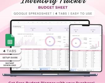 Small Business Inventory Tracker: Google Sheets Template (Digital Download)