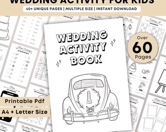 Wedding Activity Book for Kids: 60 Printable Games (Digital Download)