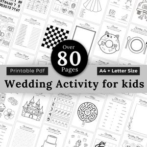 Kids Wedding Activity Book: 80+ Pages of Games & Coloring (Printable PDF Download)