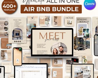 Airbnb Host Canva Template Bundle: Welcome Book, Signs, Checklists (Digital Download)
