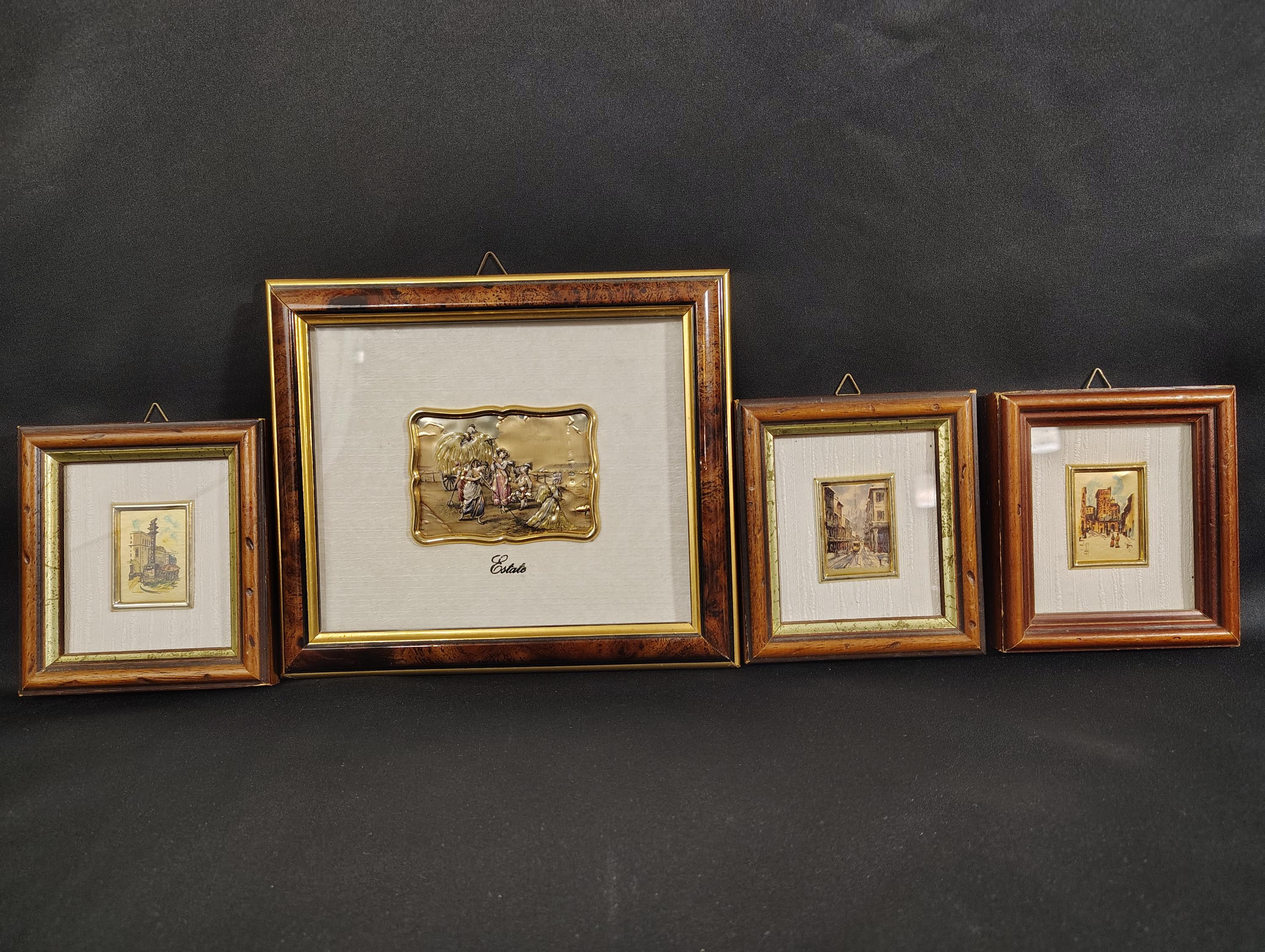 イタリア 額絵 ベネチア柄 エッチング アンティーク 古典 TOS-1517 イタリア 額絵 ベネチア柄 エッチング アンティーク 古典 TOS-1517