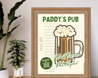 Paddy's Pub Print - Happy Hour - Wall Art