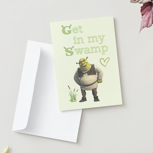 Tarjeta de San Valentín de Shrek: Entra en mi pantano
