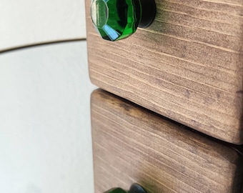 Bouton en verre élégant