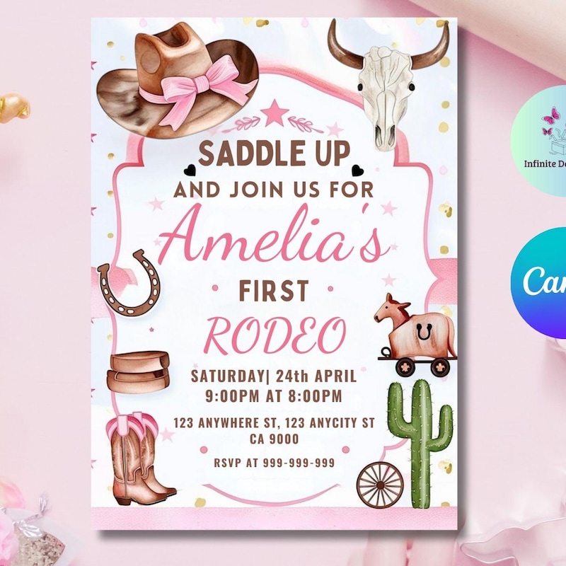 My 1st Rodeo Birthday Invitation - Etsy