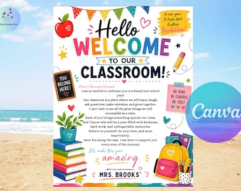Editable First Day of School Letter Template, Back to School Printable, Classroom Welcome, Letter to Student, Teacher Note, Digital Download