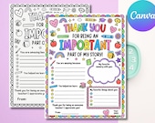 Teacher Thank You Coloring Page: DIY Appreciation Gift (Editable Canva Template and Printable PDF)
