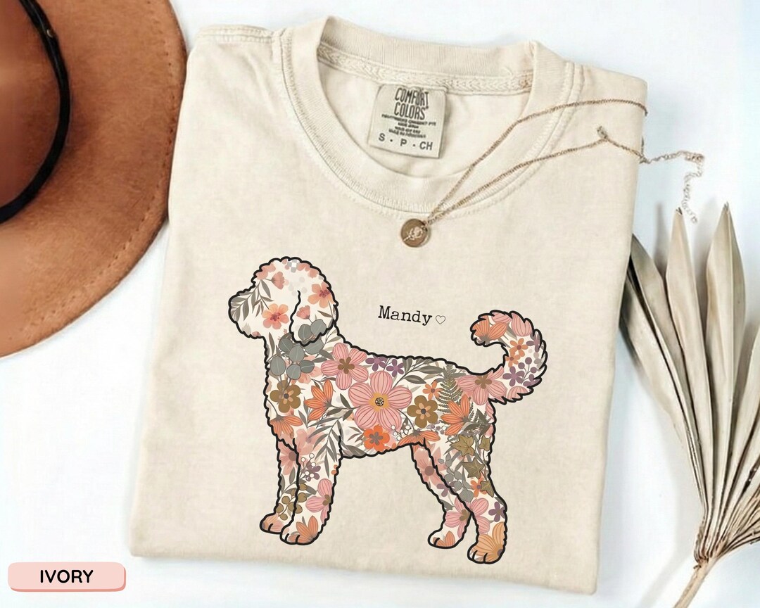 Custom Goldendoodle Shirt, Personalized Floral Doodle Mom Tee ...