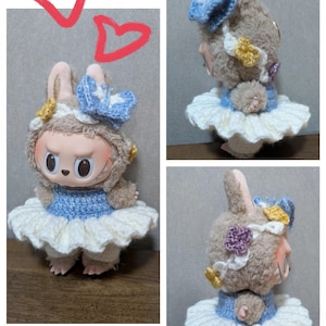 Custom Labubu Macaron Dress Set - Crochet Pattern for Handmade Doll Outfit (Labubu Gen 1 - 3), Great for Beginners