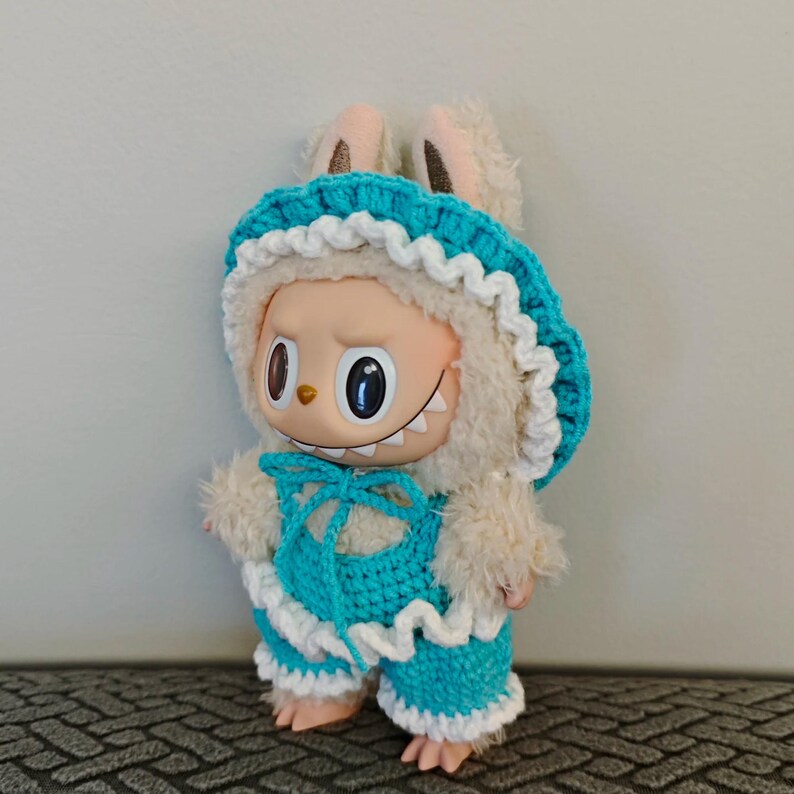 Labubu Clwon Labubu Clown Outfit Crochet Pattern - Circus Doll Clothes PDF, Colorful ...