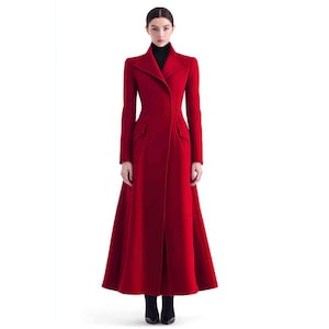 1990s Long Wool Coat - Etsy 90s Justin oh wool long coat