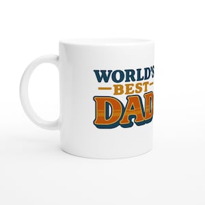 World’s Best DAD Ceramic Mug - Vintage 80s Style Gift for Father’s Day