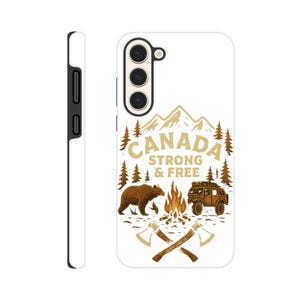 True North Strong Canada Phone Case - Maple Leaf Decal, Elbows Up Design, Perfect Patriotic Gift