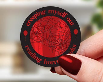 Sticker Creeping Myself Out Reading Horror Bookish