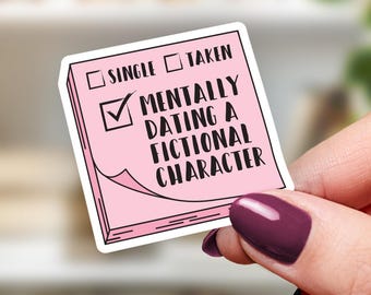 Notitieboekje met mentale dating, een fictief personage