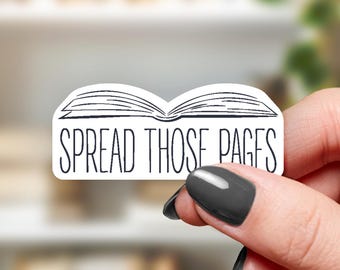 Verspreid die pagina's leesgrage sticker