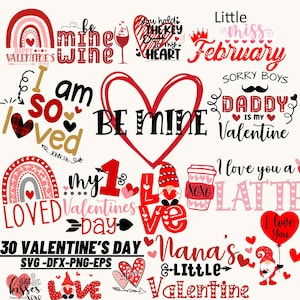 Valentine&#39;s Day SVG Bundle, Love Designs for Shirts, Be Mine and Valentine&#39;s Vibes, Perfect for Crafting Gifts ,Gifts for Valentine&#39;s Day