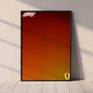 Ferrari F1 Digital Wall Art Formula 1 Poster Print F1 Technic 42207 Compatible Instant Download Minimalist Formula One Poster