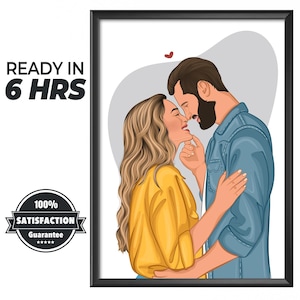 Custom Faceless Couple Portrait: Personalized Digital Illustration (PNG, JPG/JPEG)