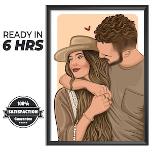 couple portrait, gift for couple, faceless portrait, engagement drawing, boyfriend portrait, family portrait, custom gift, Faceless Gift