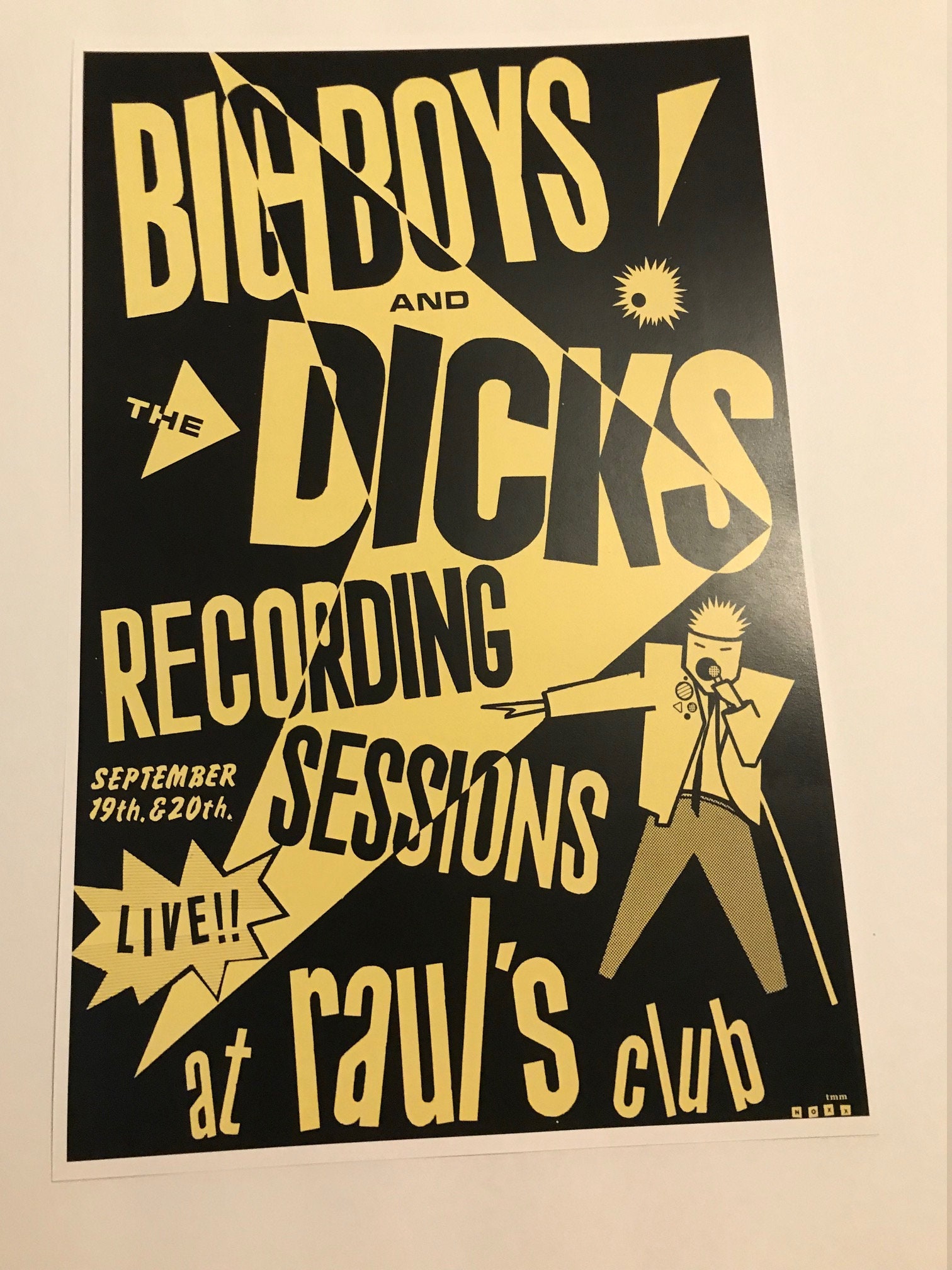 Big Boys and The Dicks Live at Raul's show poster Ausin Etsy 日本