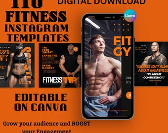 Modèles Instagram modifiables pour la salle de sport et le fitness sur canva