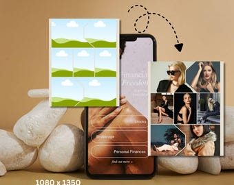 50 Photo Collage Canva Editable Template, Canva Frame Gift, Birthday Photo Collage Template, Family Photo Collage, Birthday Gift Collage
