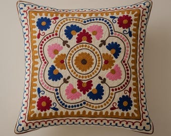 20 PC Lot Indian Kantha Cushion Pillow Cover Decorative Boho Handmade Embroidery