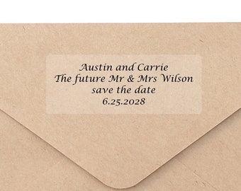 Clear Return Address Labels, Personalized Frosted Matte Mailing Labels, Custom Calligraphy Address Stickers, Business and Personal Labels